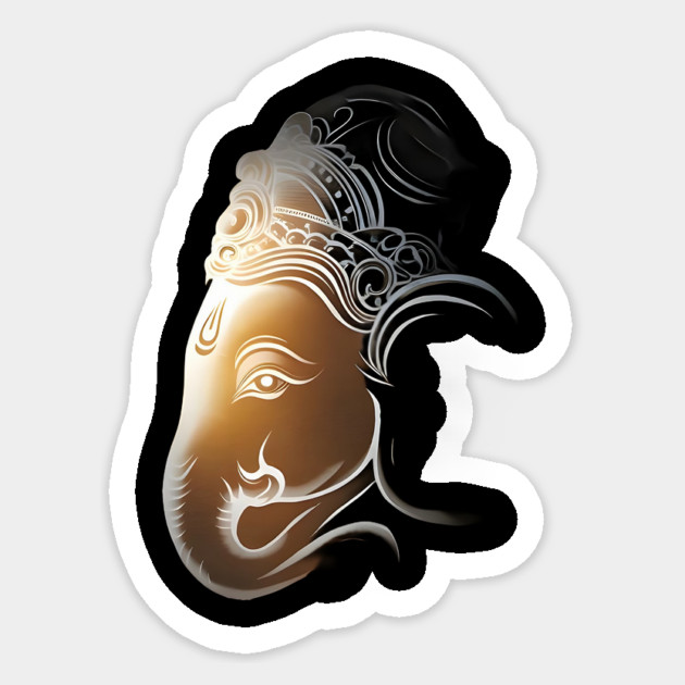 Stylized Artistic Gods, Representation Featuring an Elephant Head Sticker by animegirlnft