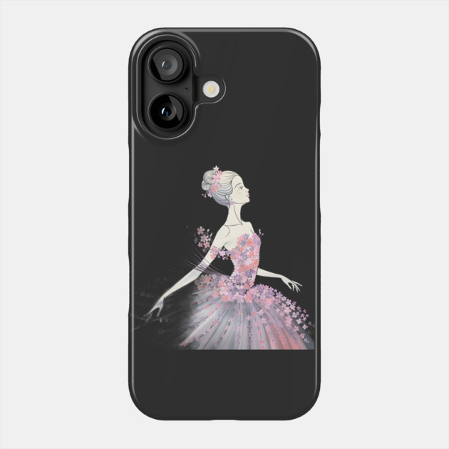 Girl Dress Appears to Be Made Up of Numerous Flowers, Creating a Gradient Fffect from the bodice down to the hem Phone Case by animegirlnft