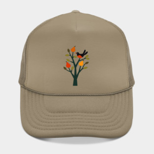 A Partridge In A Pear Tree Cut-Out Stencil Retro-Style 3 Hat