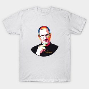 Steve Jobs, vector portrait, The Visionary, Apple Inc T-Shirt