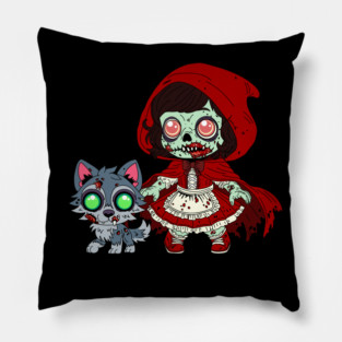 Zombie Red Riding Hood Pillow