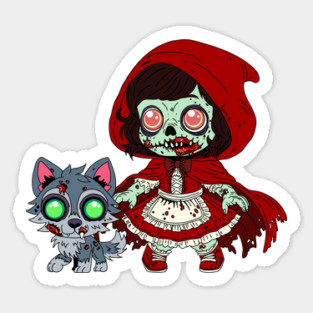 Zombie Red Riding Hood Sticker