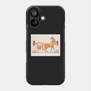 Ancient Egyptian illustration. The Princely horse chariot. Phone Case