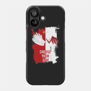 choose your side, devil or angel? red or white design. Phone Case