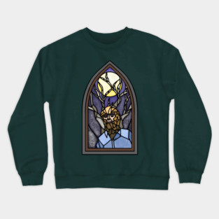 Wolf Man Stained Glass Crewneck Sweatshirt