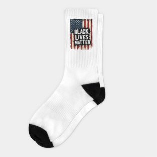 Black Lives Matter - American Flag Socks