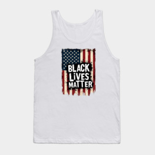 Black Lives Matter - American Flag Tank Top
