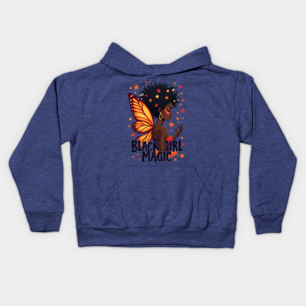 Black Girl Magic - Butterfly Kids Hoodie by UrbanLifeApparel