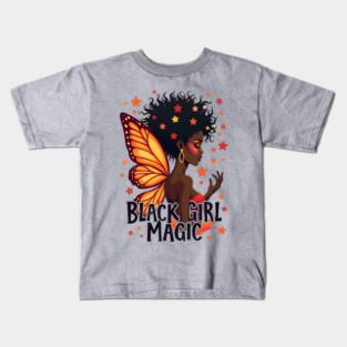 Black Girl Magic - Butterfly Kids T-Shirt