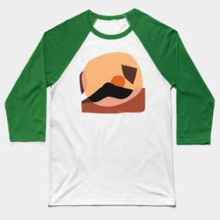 Abstract Mountain Pug Baseball T-Shirt