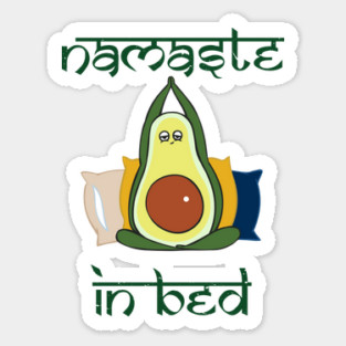 Avocado Namaste In Bed Sticker