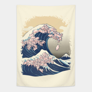 The Great Wave of Pigs Tapestry