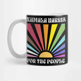 Kamala Harris for the People Progress Pride Flag 2024 Vintage Retro Rainbow LGBTQIA Mug