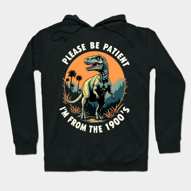 Please be patient I'm from the 1900's Hoodie by Silly Me Studio