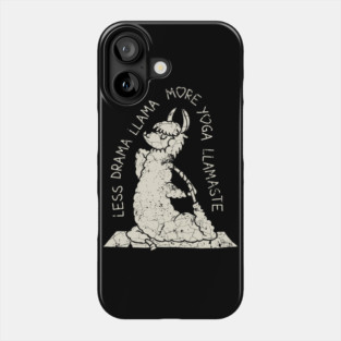Less Drama More Yoga Llama Phone Case