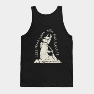 Less Drama More Yoga Llama Tank Top