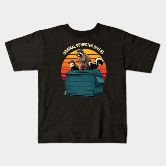 Original Dumpster Divers Kids T-Shirt by Silly Me Studio