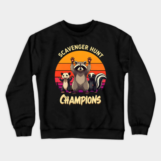 Scavenger Hunt Champions Crewneck Sweatshirt by Silly Me Studio