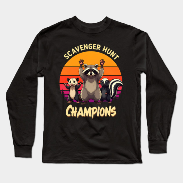 Scavenger Hunt Champions Long Sleeve T-Shirt by Silly Me Studio