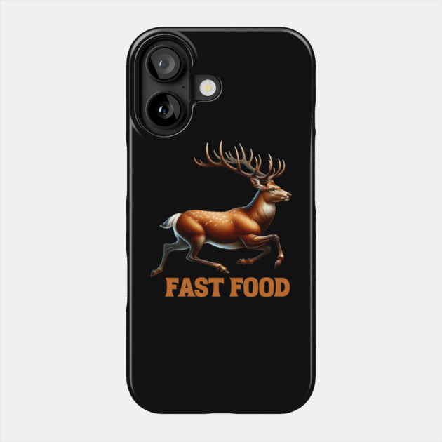 Deer Fast Food Phone Case by Silly Me Studio