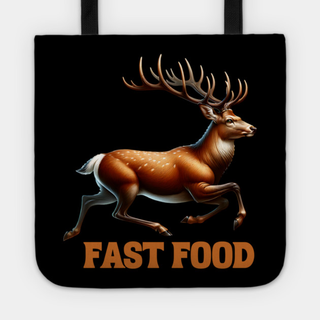 Deer Fast Food Tote by Silly Me Studio