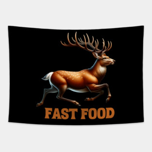 Deer Fast Food Tapestry