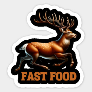 Deer Fast Food Sticker