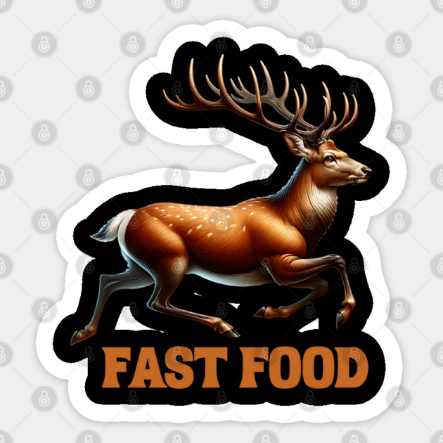 Deer Fast Food Sticker by Silly Me Studio