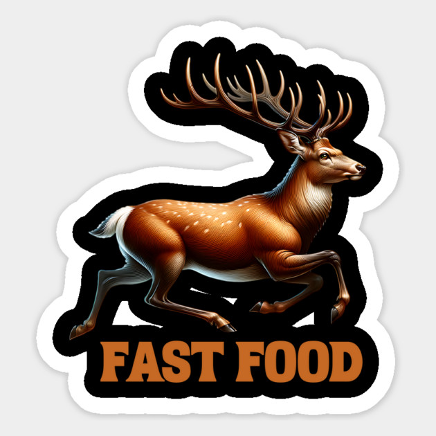 Deer Fast Food Magnet by Silly Me Studio