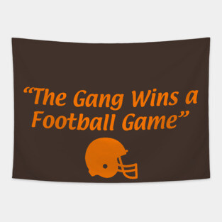The Browns win a Football Game! Tapestry