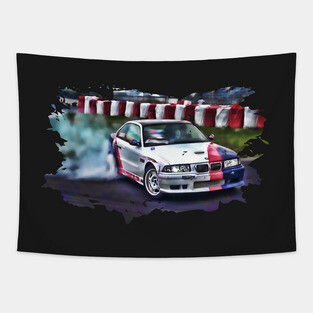 Drift Car Tapestry