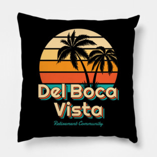 Del Boca Vista Retro Sunset Pillow