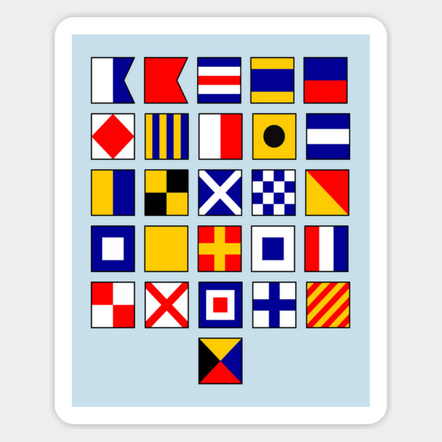 Nautical Flag Alphabet International Maritime Signal Flags Magnet by Yesteeyear