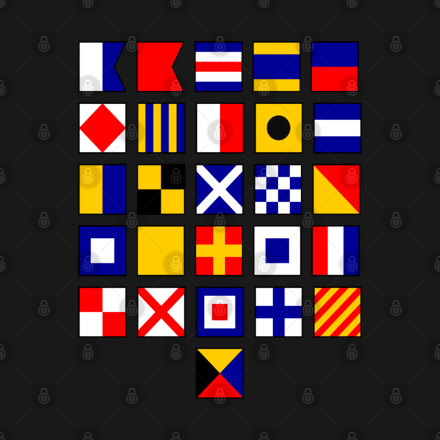 Nautical Flag Alphabet International Maritime Signal Flags by Yesteeyear
