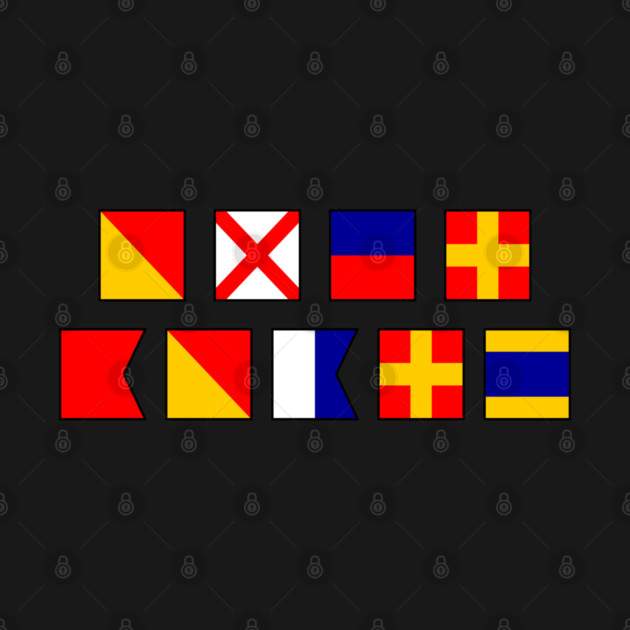 Nautical Flag Over Board International Maritime Signal Flags by Yesteeyear