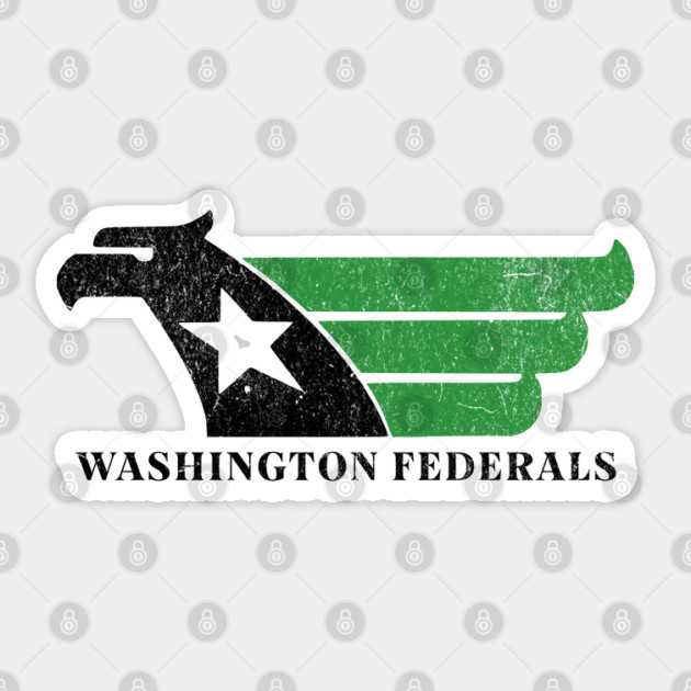 Defunct Football Team Washington Federals USFL Sticker by Yesteeyear