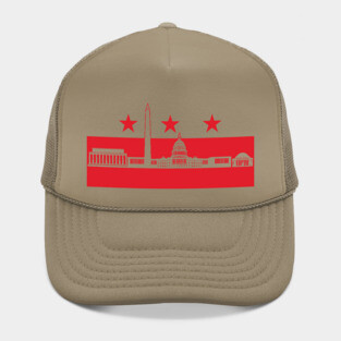 Washington DC City Skyline Flag Hat