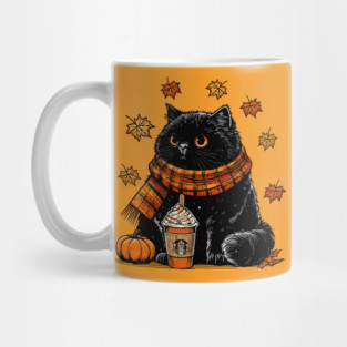 Pumpkin Spice Latte Cat Mug