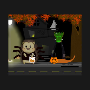 Oliver The Otter Trick or Treating with his Friend T-Shirt