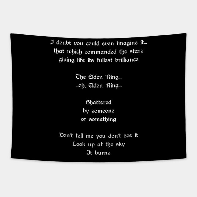 Elden Ring trailer dialogue Elden Ring Tapestry TeePublic