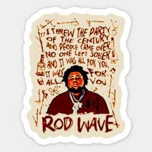 Rod Wave - Oil Painting Art Sticker