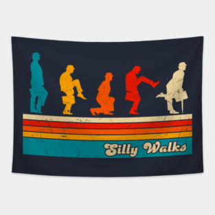 Retro Silly Walks Tapestry