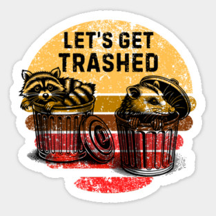 Raccoon Possum Trash Sticker