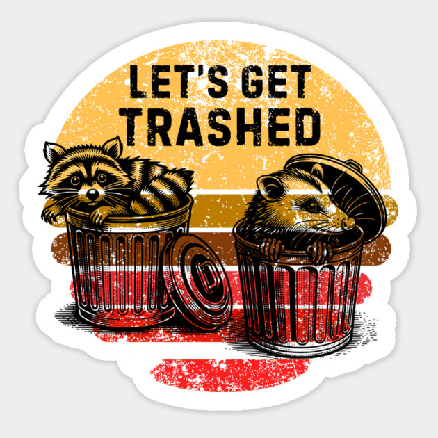 Raccoon Possum Trash Sticker by The WYLD Tribe