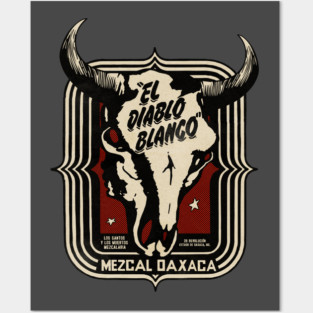 Vintage Oaxaca Mexican Diablo Mezcal Posters and Art