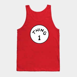 Thing 1 siblings couple matching Tank Top