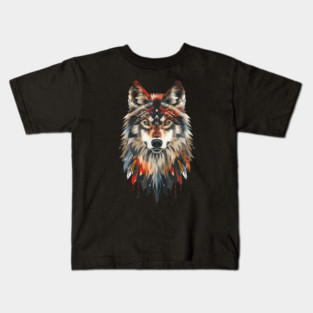 Native American Wolf Kids T-Shirt