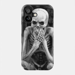 Hear No Evil, See No Evil, Speak No Evil Skeletons Phone Case