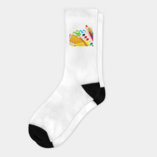 Back To School Supplies Socks