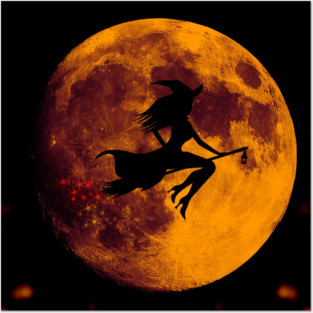 Vintage Halloween Witch Posters and Art